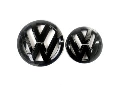VW GOLF VII SPORTVAN (2019-2020) front and rear emblem, logo (14cm and 11,2cm) - glossy black