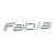 Fabia inscription - chrome shiny 125mm