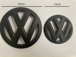 Volkswagen TIGUAN 2013–2017 Emblem vorne und hinten, Logo (15 cm und 11 cm) – schwarz matt