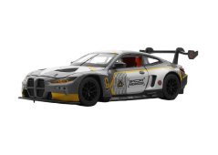 BMW M4 GTR kovinski model igrače luči baterije zvok 1:24 Siva