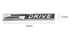 BMW SDrive Inscrição - cromado - preto mate (9,5x1,5cm)