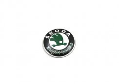 Logotyp, Emblem ŠKODA 80mm svart grön 1U0853621C MEL 1U0853621 1U0853621C