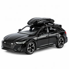 Audi RS6 kovinski model igrače luči baterije zvok 1:32 Črna
