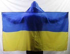 Αυθεντική σημαία με κουκούλα (150x90cm, 3x5ft) - Ουκρανία