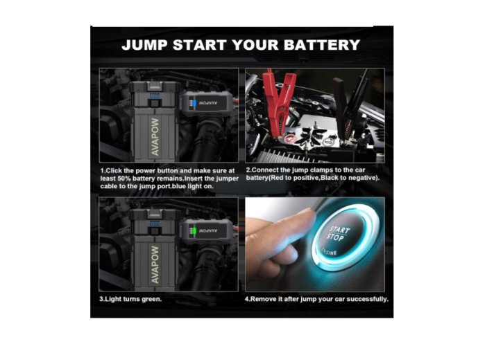 Autobatterie-Starter, Powerbank A18 AVAPOW 2000A