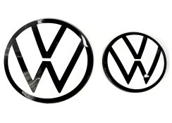 VW ARTEON (2021-2023) přední a zadní znak, logo (14,2cm a 11,1cm) - zrcadlově bílá
