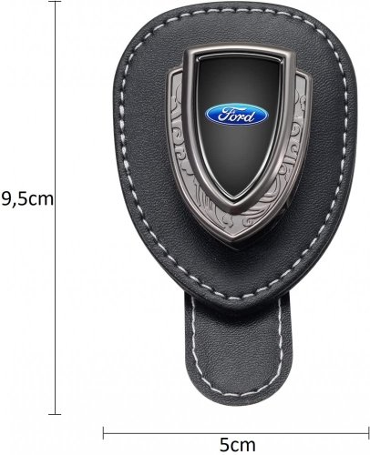 FORD leather holder for glasses for the screen, holder for glasses - black leather