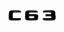 Mercedes lettering C63 - glossy black 110mm