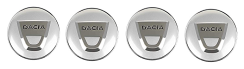 Wheel center caps DACIA 60mm silver chrome