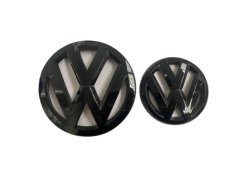 VW JETTA (2015-2018) front and rear emblem, logo (13,6cm a 10,2cm) - black glossy