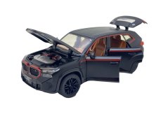 BMW XM metalowy model zabawkowego światła na akumulator, dźwięk w skali 1:32 w kolorze czarnym