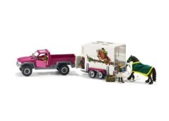 SCHLEICH 42346 Pick-up mit Pferdeanhänger
