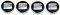 4pcs Wheel center caps SEAT 60mm black chrome