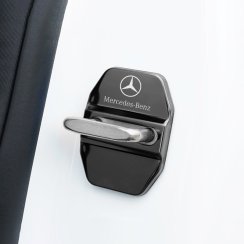 4 pièces MERCEDES Capot de protection du loquet de porte- noir brillant