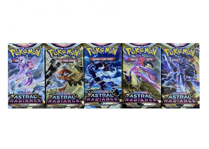 Pokémon, Pokemon GCC: Spada e Scudo 10 Astral Radiance Booster Pack x4, Gioco di Carte