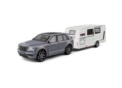 Rolls Royce Cullinan metalni model igračke na bateriju sa svjetlom za karavan zvuk 1:20 Siva