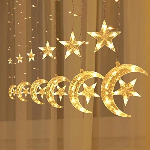 LUMA LED 138 LED light chain, hinge stars and months 3m - cable 1.5m, warm white