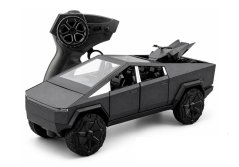 RC Tes Cybertruck kovový model hračka na baterie světla zvuk 1:24 Černá