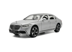 Mercedes Benz S-Class metalowy model zabawkowego światła na akumulator dźwięk w skali 1:24 w kolorze Szarym