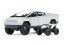 Tes Cybertruck metalen model speelgoedquad op batterijen 1:24 zilver