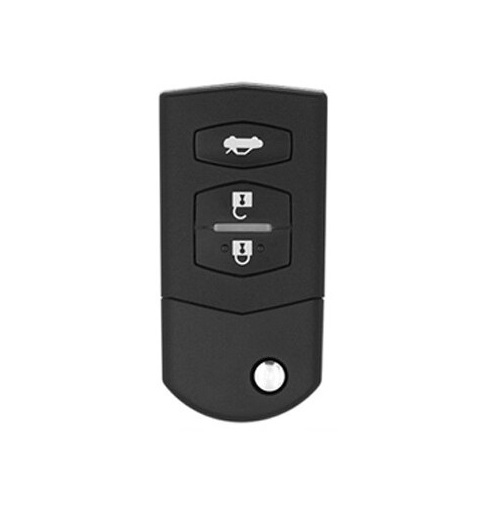 LUXURY key cover for MAZDA cars white glossy/Chrome