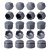 Bolt covers, for wheel bolts 17mm, set of 20 grey-KOPIE