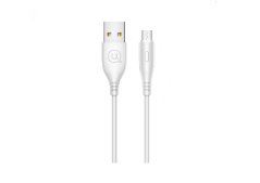 USAMS US-SJ266 U18 LIGHTNING / MICRO-USB / TYPE-C Apvalus įkrovimo ir duomenų kabelis baltas 100 cm