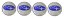 4pcs Wheel center caps SUBARU 60mm silver blue