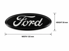 FORD emblem 125 x 50mm front or rear - glossy black