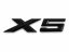 BMW X5 lettering on the rear trunk lid - glossy black