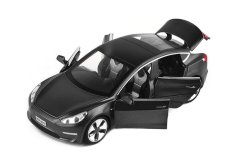 Tesla model 3 metal model toy battery lights sound 1:32 black