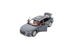 Audi A8 metalen model speelgoedbatterijverlichting klinkt 1:24 Grijs