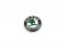 Emblem, logotip ŠKODA Ø 80mm črno/zelen 1U0853621C MEL 1U0853621 1U0853621C