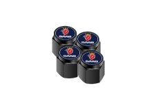 4 pcs SAAB valve caps, black valve covers