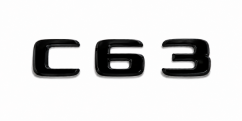 Mercedes lettering C63 - glossy black 110mm