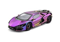 Lamborghini Revuelto modello in metallo giocattolo luci della batteria suono 1:24 Viola