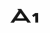 Audi A1 rear door lettering - glossy black