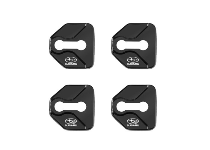 4 pcs SUBARU Protective cover for the door latch- black glossy