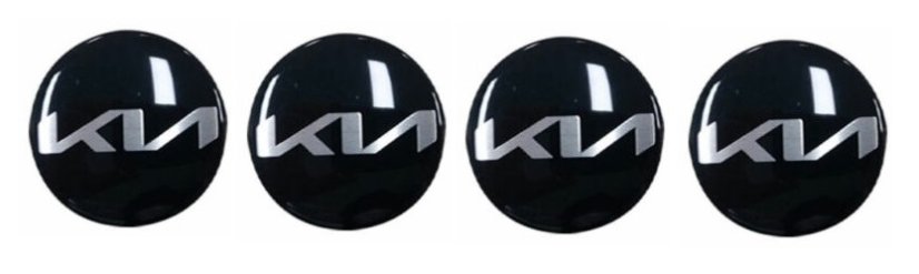 4pcs Wheel center caps KIA 58mm black 52960H8250