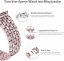 APPLE WATCH Band for Women Screen Protector Diamond Crystal Protective Case with Metal Band for iWatch Series 4/5/6/6 SE Pink 44mm