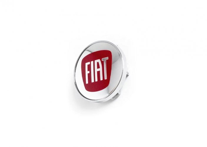 Stredová krytka kolesa FIAT 60mm červená chróm