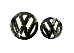 VW PASSAT B7 Variant (2012-2016) front and rear emblem, logo (13,8cm and 11,3cm) - glossy black