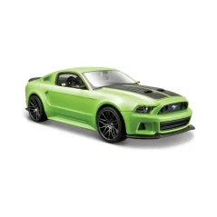 Maisto Ford Mustang Street Racer метален модел играчка батерия светлини звук 1:24 Зелено