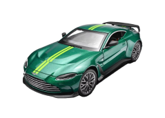 Aston Martin V12 Vantage kovinski model igrače luči baterije zvok 1:24 Zelena