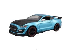 Ford Mustang Shellby GT500 kovový model hračka na baterie světla zvuk 1:24 Modrá