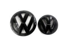 VW ARTEON (2017-2020) front and rear emblem, logo (14cm and 11,2cm) - glossy black