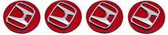 4pcs Wheel center caps HONDA 69mm red chrome 44732-T2A-A31 44732-T7W-A01 08W40-SWN-9000-02 08W15-SDE-7N0A2 08W40-SLG-90001