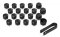 Schraubenabdeckungen, für Radschrauben 17mm, 16+4 er-Set, schwarz glänzend