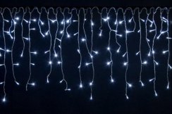 LUMA LED Vianočný svetelný dážď so zábleskom, 310 LED 10m napájací kábel 5m studená biela s časovačom
