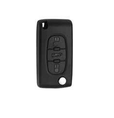 LUXURY key cover for PEUGEOT cars white glossy/Chrome